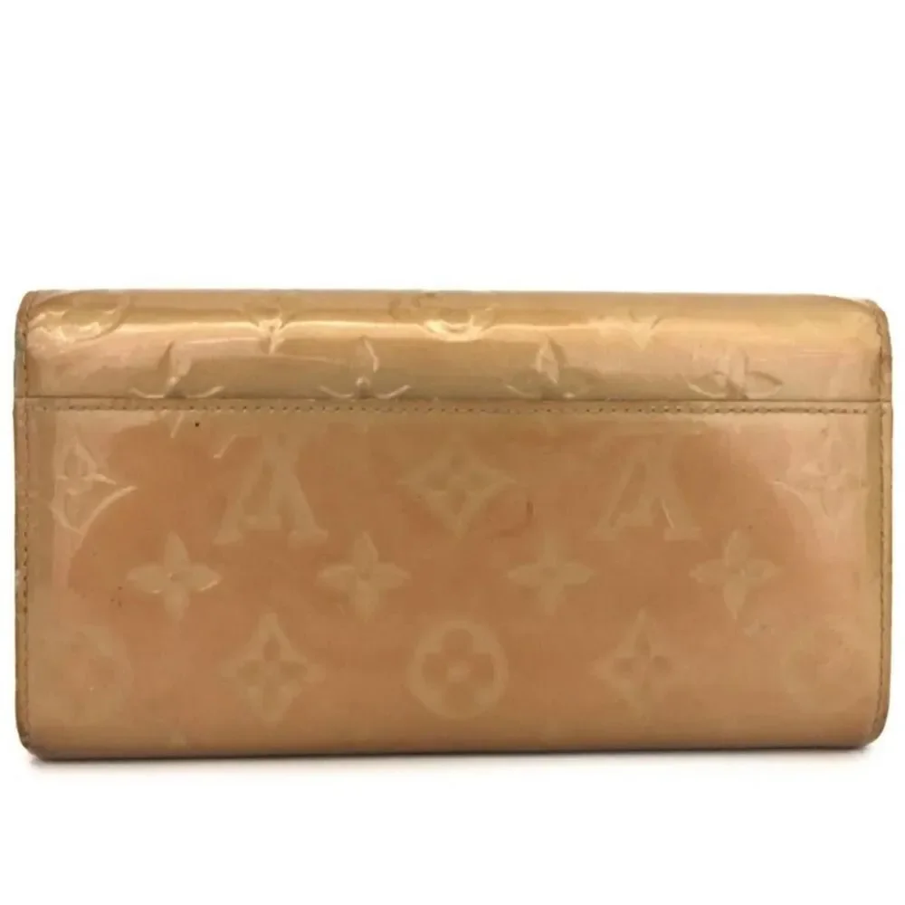 Authentic Louis Vuitton Monogram Vernis Sarah Long Bifold Wallet /R5198